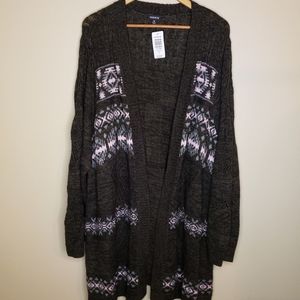 Torrid Geometric Long Sleeve Cardigan